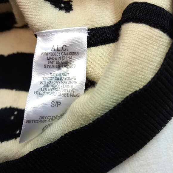 A.L.C Zebra Print Wool Blend Thick Sweater (Size 6) - Picture 4 of 9